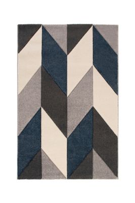 Tapis Design à motif bleu l.150 x H.200 cm