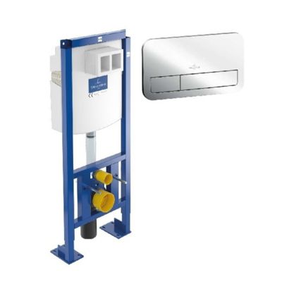 Bati support wc VILLEROY ET BOCH Viconnect avec plaque chromée