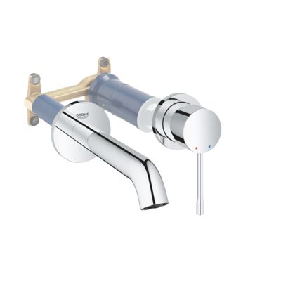 Mitigeur mural lavabo GROHE Essence Taille L chromé avec corps encastré