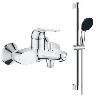 Mitigeur bain mécanique GROHE Bauloop avec ensemble de douche GROHE Vitalio Start