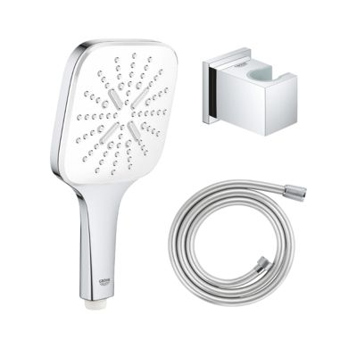Douchette GROHE Vitalio SmartActive 130 Cube avec flexible et support de douche