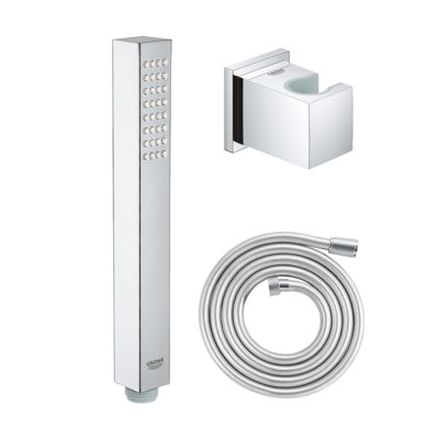 GROHE Douchette 1 jet Vitalio Joy Cube Stick chromé avec flexible 200 et support carré