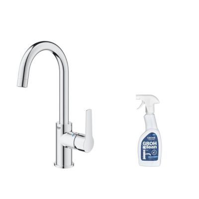 Mitigeur lavabo Quickfix Start 2021 avec tirette et vidage taille + nettoyant GrohClean