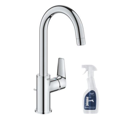Robinet lavabo avec tirette et vidage GROHE Start Edge avec nettoyant