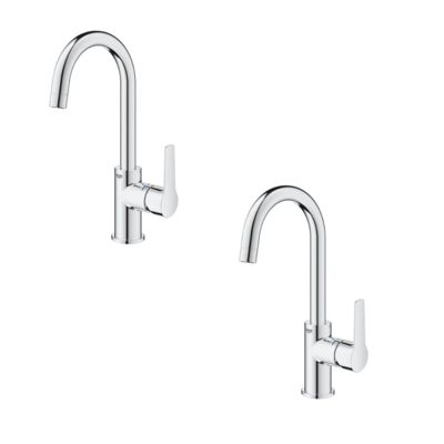 Lot de deux Mitigeurs lavabo bec de cygne Start 2021 avec vidage