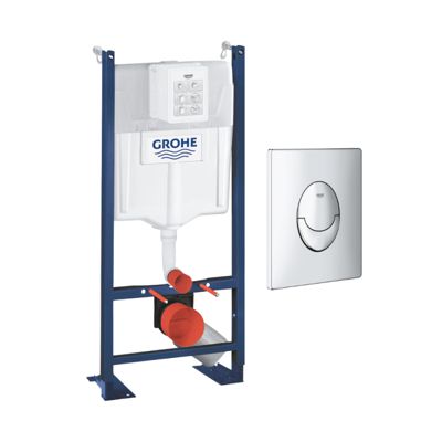 GROHE Bâti support WC Rapid SL Project avec plaque de commande Skate Air Rapide SL chromé