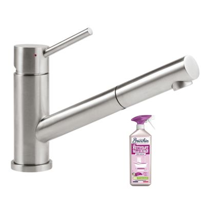 Robinet de cuisine VILLEROY & BOCH Como Shower Acier inoxydable Douchette extractible Économie d'eau