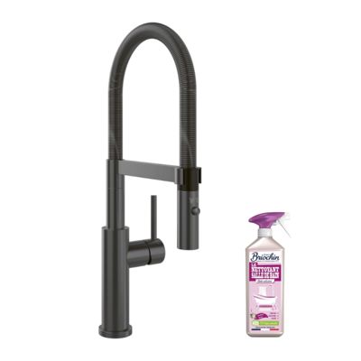 Robinet cuisine VILLEROY ET BOCH Steel expert 2.0 + nettoyant