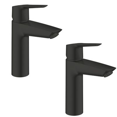 Lot de 2  mitigeurs lavabo GROHE Start ouverture eau froide noir M