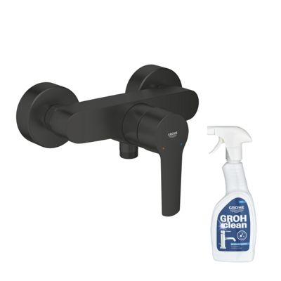 Mitigeur de douche mécanique  GROHE Start noir mat + nettoyant