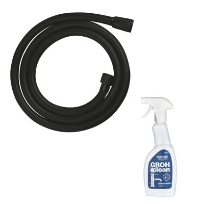 Flexible de douche VitalioFlex Trend 1750 mm + nettoyant GrohClean