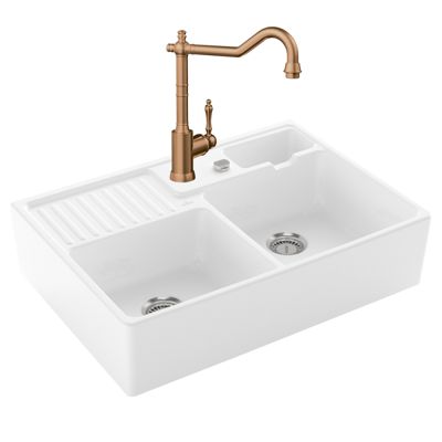 Evier VILLEROY ET BOCH Timbre d'office Tradition 2 bacs vidage auto + Robinet de cuisine Avia 2.0 - vue 2