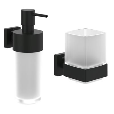 Porte verre + Distributeur de savon VILLEROY & BOCH Elements Striking