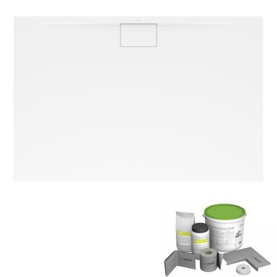 Pack receveur de douche antidérapant 150 x 100 VILLEROY ET BOCH Architectura Metalrim rectangle + Kit d'étanchéité WEDI