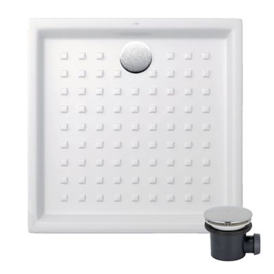 Pack receveur 90 x 90 Villeroy & boch O Novo ceramique carré avec bonde D90