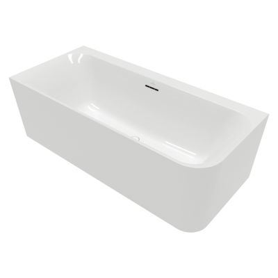 Baignoire semi îlot dangle VILLEROY & BOCH Loop & Friends version gauche avec bonde et trop plein - vue 2