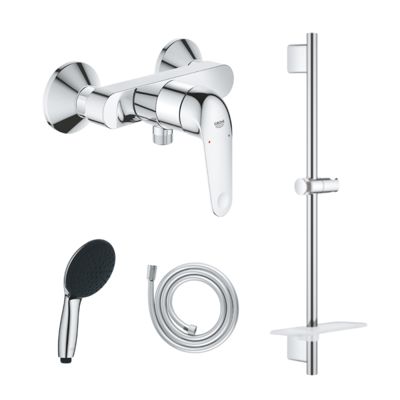 Pack mitigeur douche mécanique GROHE Swift 2023 + Douchette Vitalio Start 110 + Barre Quickflix Vitalio Smartactive + Flexible