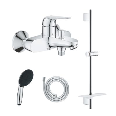 Pack mitigeur BD mécanique GROHE Swift + Douchette Vitalio Start 110 + Barre Quickflix Vitalio Smartactive + Flexible