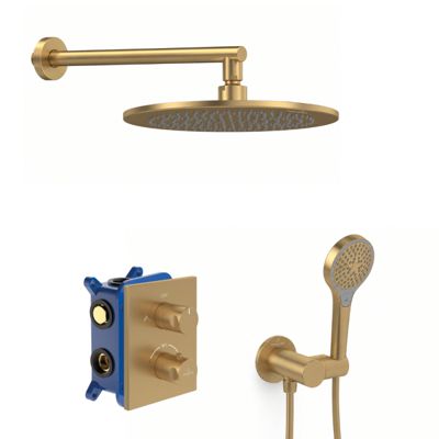 Colonne de douche encastrée VILLEROY & BOCH Universal Shower avec douchette 3 jets or brossé - vue 2