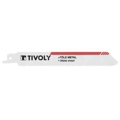 Lame de scie sabre Tôle et Métaux HSS L150mm coupe tubes plaques jusqu'à 10cm épaisseur TIVOLY