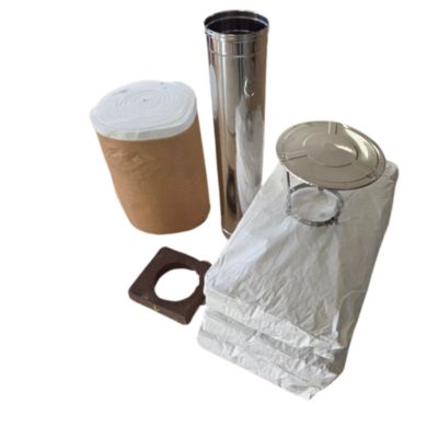 Pack d'installation pour four à bois "Le Gastronome" ou "Le Carré" Ephrem, isolation + conduit inox complet