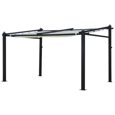 Pergola murale 3 x 4m FREJUS beige - structure aluminium - HAPPY GARDEN