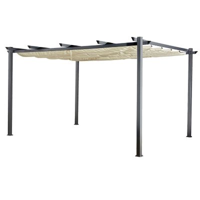 Pergola autoportante 3 x 4m CASSIS beige - structure aluminium - HAPPY GARDEN