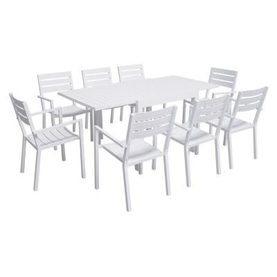 Salon de jardin VENEZIA extensible 90180 en aluminium 8 places - vue 9