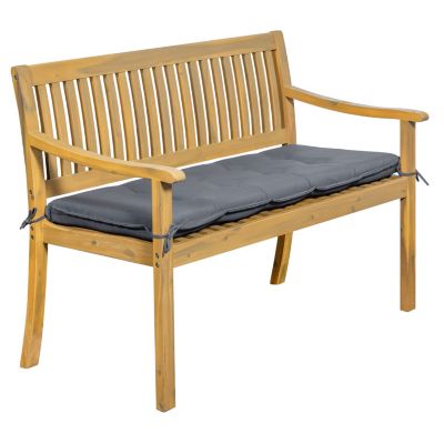 Banc en acacia massif SIMILAN coussins HAPPY GARDEN - vue 10