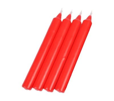 Eden Lot de 4 bougies chandelier Rouge - vue 2
