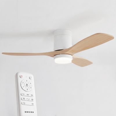 Sweiss FLOW22 Ventilateur de plafond avec LED 6 vitesses Bois