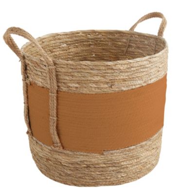 Panier rond en matières naturelles Nevada terracotta