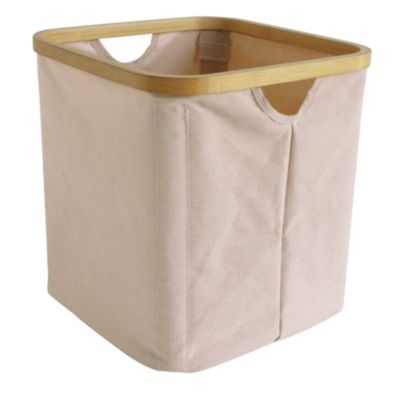 Panier de rangement cadre bambou Hyppolite rose
