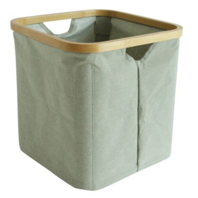 Panier de rangement cadre bambou Hyppolite kaki