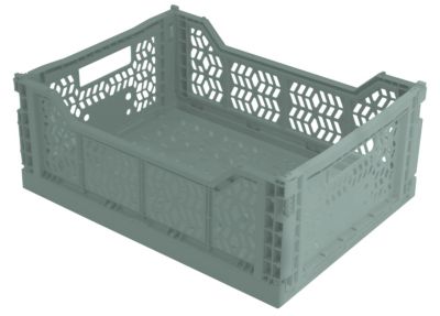 Cagette plastique recyclé pliable bleu taille M