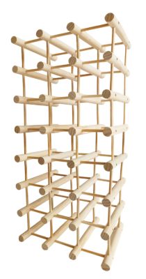 Range bouteilles en pin massif 24 compartiments