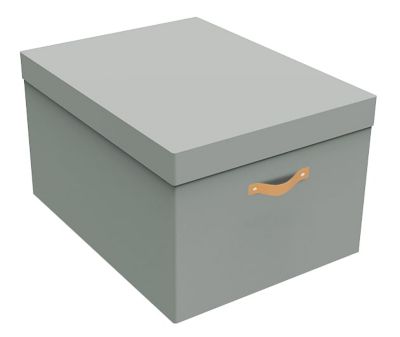 Boîte de rangement en carton rectangulaire grise