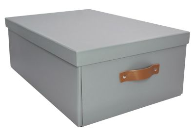 Lot de 2 boîtes en carton rectangulaires grises