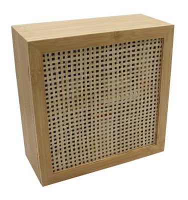 Armoire de salle de bains murale effet bois et porte cannage l.30 x H.30 x P.18 cm  Equipstore Création