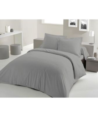 Lovely Home PARURE DE COUETTE - 220x240 cm - 100% COTON Gris - vue 2