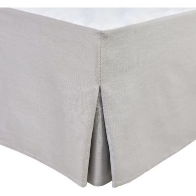 Home Linge Passion Cache sommier 180 x 200 cm retombée 30 cm gris clair coton - vue 2