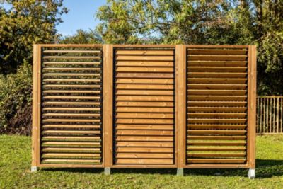 Poteau pour panneau bois brise vue persienne 8 x 8 x h.210 cm