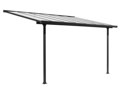 Toit terrasse adossé manuel aluminium et toile Habrita TT3030ALRT 3 x 3,07 m