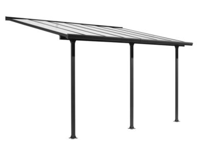 Toit terrasse adossé manuel aluminium et toile Habrita TT3042ALRT 4,18 x 3,07 m