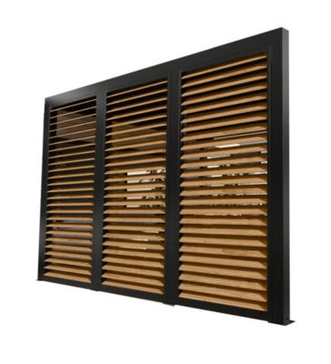 Ventelles aluminium mobiles pour pergola bioclimatique 219 x 280 cm