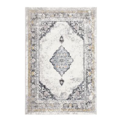 Tapis Sarah motif oriental 100 x 150 cm gris