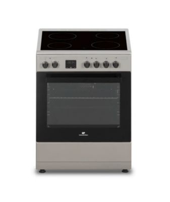 Continental Edison Cuisiniere vitrocéramique CECV60FCS - 4 feux - L58,8 xP61 xH83 cm Argent - vue 4