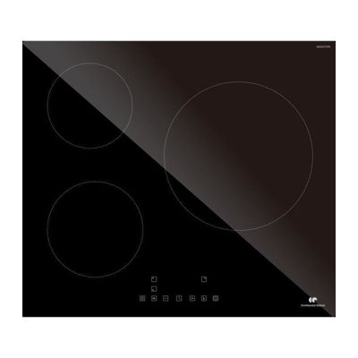 Table induction 3 zones, 6600W - 3 boosters - 3 minuteurs - noir