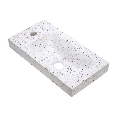 Plan vasque lave-mains l.44,2 x H.5 x P.23,2 cm , terrazzo, Homesight