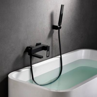 Mitigeur de Baignoire et Douche anti-calcaire Noir Mat IMEX SUECIA BDC032-7NG